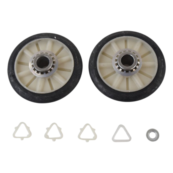 Ensemble de roue de support arrière de tambour pour sécheuse WHIRLPOOL (pqt de 2)