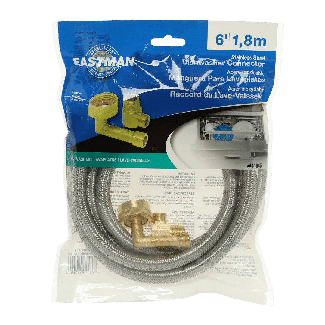 EASTMAN Boyau acier inoxydable tressé 6′ lave-vaisselle