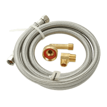 EASTMAN 10' Braided Stainless Steel Dishwasher Hose