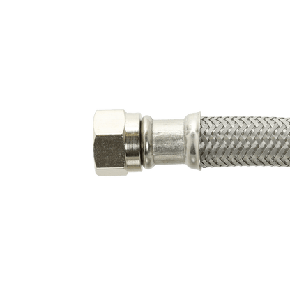 EASTMAN 10' Braided Stainless Steel Dishwasher Hose