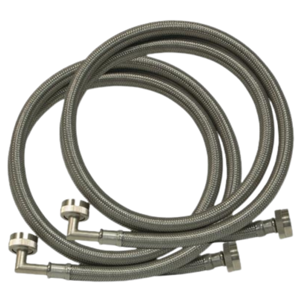 EASTMAN Boyau 5′ en acier inoxydable tressé coudé (pqt de 2)