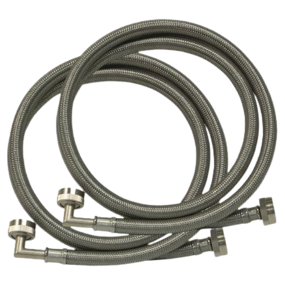 EASTMAN Boyau 5′ en acier inoxydable tressé coudé (pqt de 2)