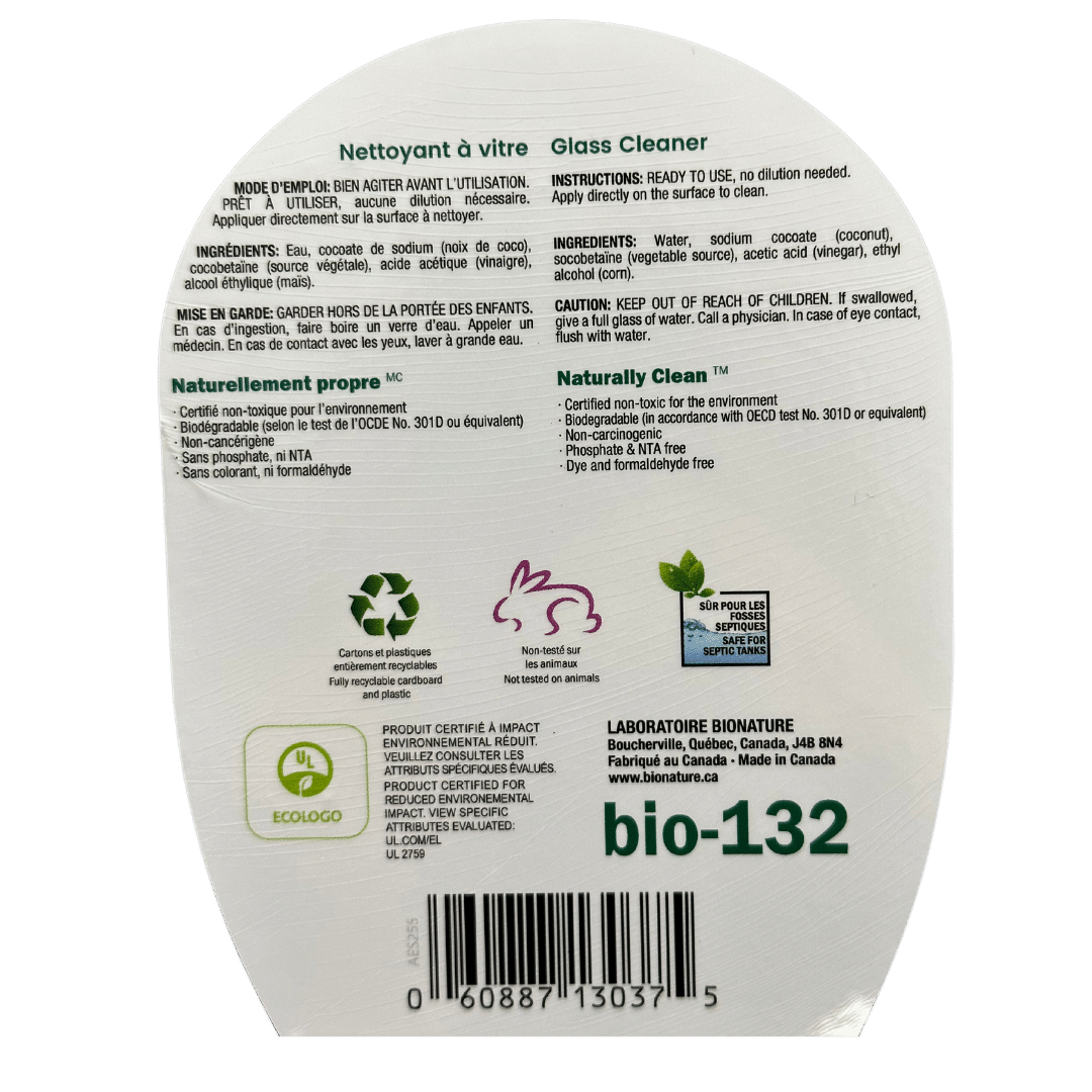BIONATURE Nettoyant à vitre 800ml