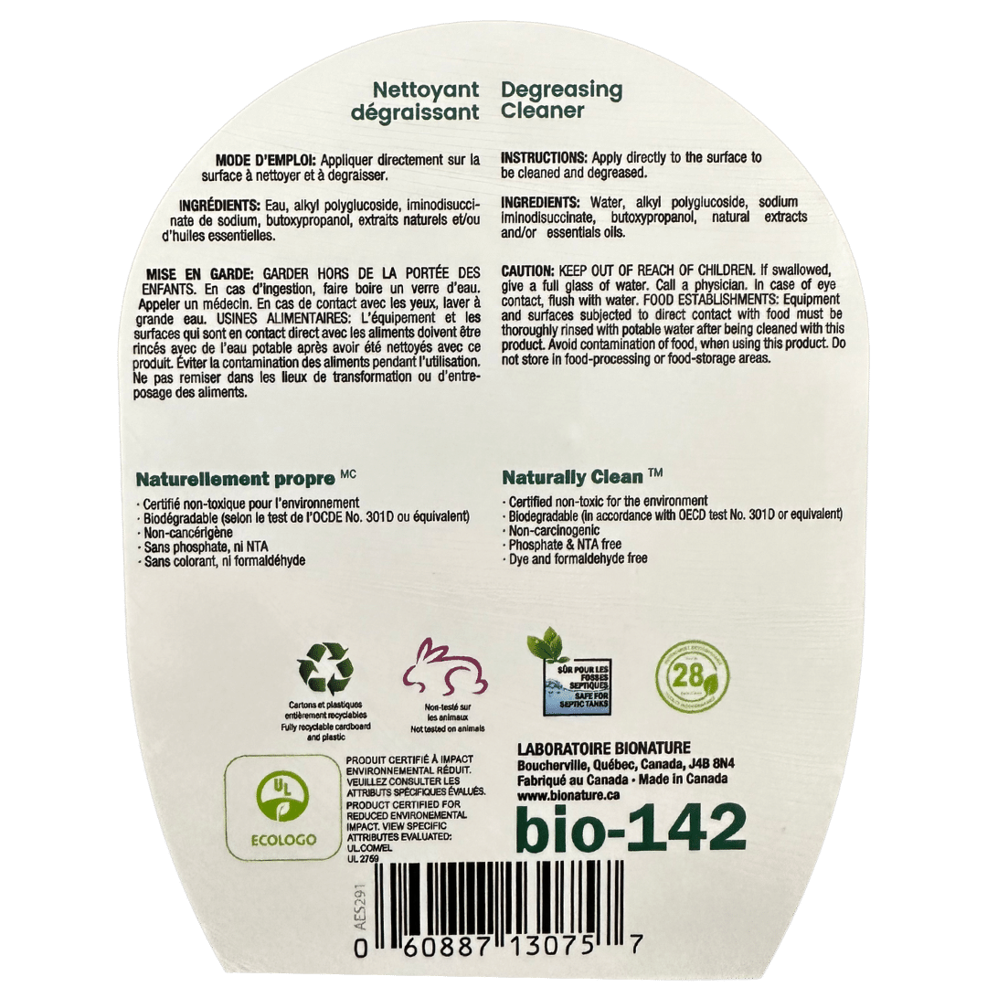 BIONATURE Nettoyant dégraissant 800ml