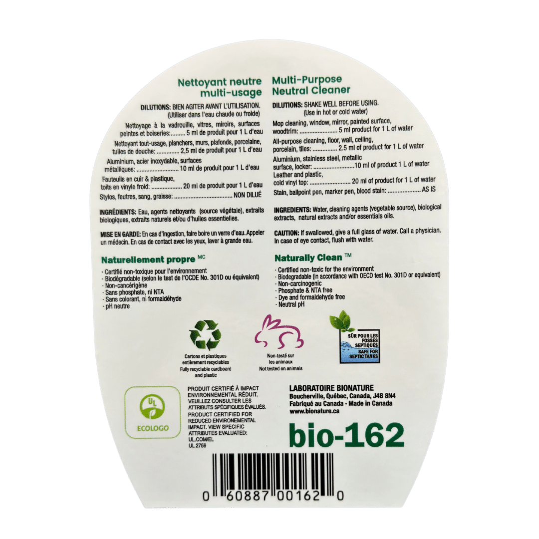 BIONATURE Nettoyant neutre multi-usage 800ml