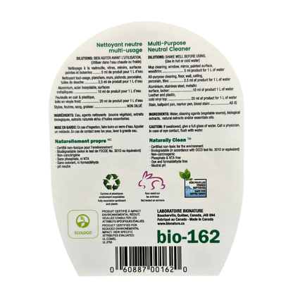 BIONATURE Nettoyant neutre multi-usage 800ml