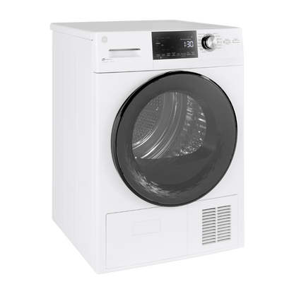 Ensemble laveuse/sécheuse à condensation frontal 24″ GE (déballé)