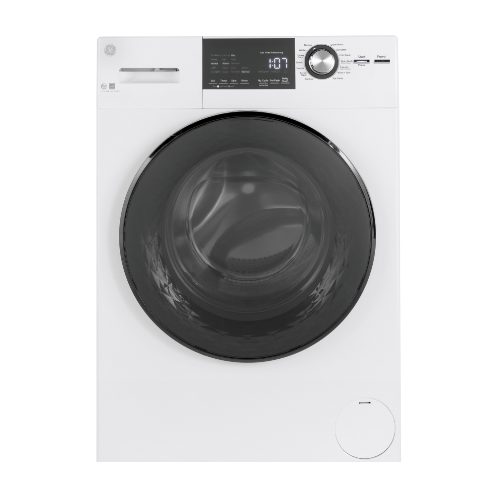 Ensemble laveuse/sécheuse frontal 24″ GE (déballé)