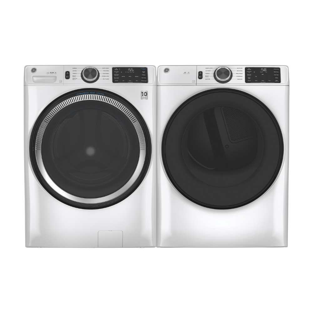 Ensemble laveuse/sécheuse frontal 28" GE blanc (déballé)