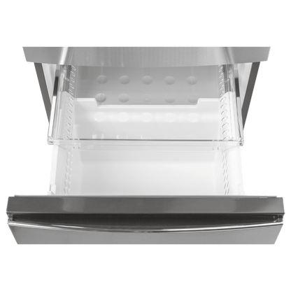 Réfrigérateur à congélateur inférieur 12 pi³ GE inox (déballé)