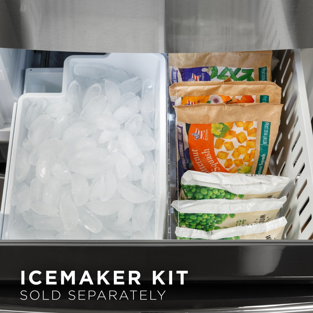 Réfrigérateur à congélateur inférieur 12 pi³ GE inox (déballé)
