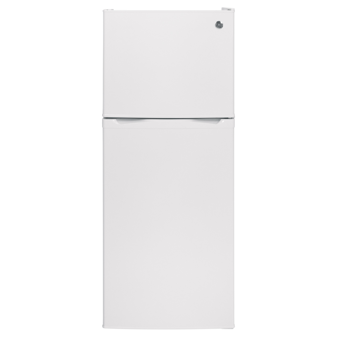 Réfrigérateur à congélateur supérieur 24 po de large 12 pi³ GE blanc (déballé)