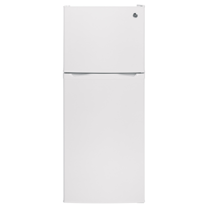 Réfrigérateur à congélateur supérieur 24 po de large 12 pi³ GE blanc (déballé)