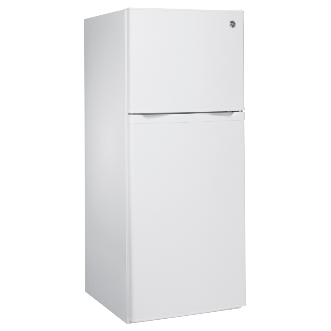Réfrigérateur à congélateur supérieur 24 po de large 12 pi³ GE blanc (déballé)