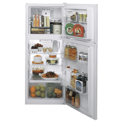 Réfrigérateur à congélateur supérieur 24 po de large 12 pi³ GE blanc (déballé)