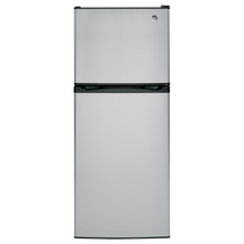 Réfrigérateur à congélateur supérieur 24 po de large 12 pi³ GE inox (déballé)
