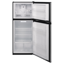 Réfrigérateur à congélateur supérieur 24 po de large 12 pi³ GE inox (déballé)