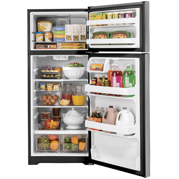 28 in. Wide 16.6 cu. ft. GE Refrigerator Stainless Steel (Unboxed)