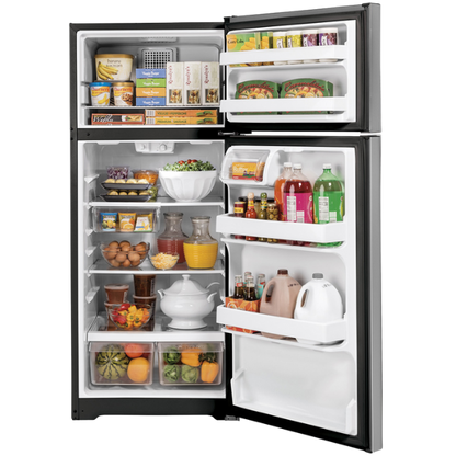 28 in. Wide 16.6 cu. ft. GE Refrigerator Stainless Steel (Unboxed)