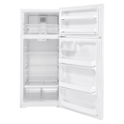 GE 28" Wide 17.5 cu ft Refrigerator White (Open Box)