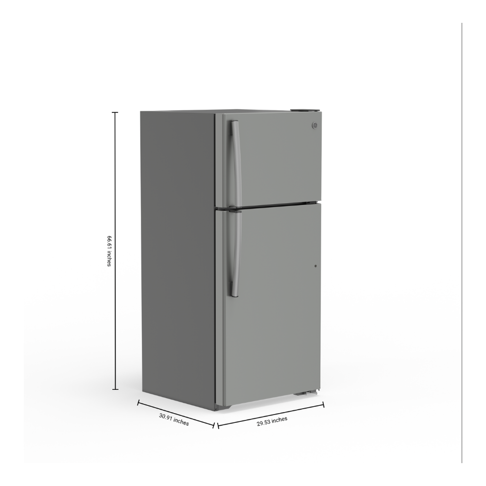 GE 18 cu. ft. Top-Freezer Refrigerator 30" Stainless Steel (Unboxed)