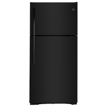 Réfrigérateur à congélateur supérieur 30″ de 18 pi³ GE noir (déballé)