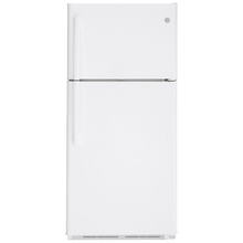 Réfrigérateur à congélateur supérieur 30″ de 18 pi³ GE blanc (déballé)