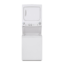 Buanderie superposée laveuse & sécheuse électrique 27″ GE blanc (déballé)