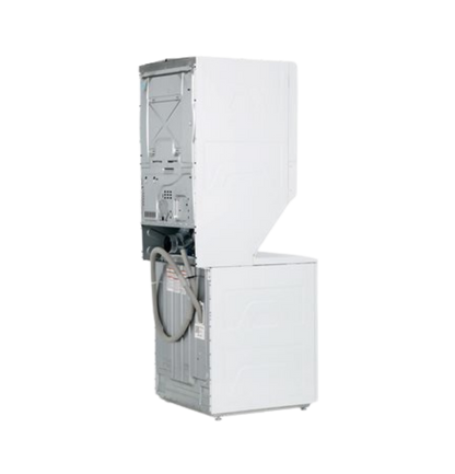 Buanderie superposée laveuse & sécheuse électrique 27″ GE blanc (déballé)