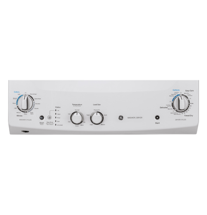 Buanderie superposée laveuse & sécheuse électrique 27″ GE blanc (déballé)