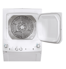 Buanderie superposée laveuse & sécheuse électrique 27″ GE blanc (déballé)