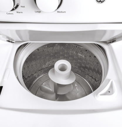 Buanderie superposée laveuse & sécheuse électrique 27″ GE blanc (déballé)