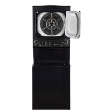 Buanderie superposée laveuse & sécheuse électrique 27″ GE gris diamant (déballé)