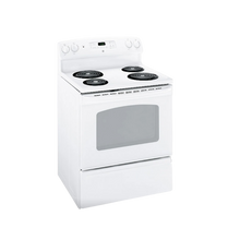 Cuisinière électrique 30″ GE avec four de 5 pi³ et serpentins Sensi-Temp blanche (déballée)