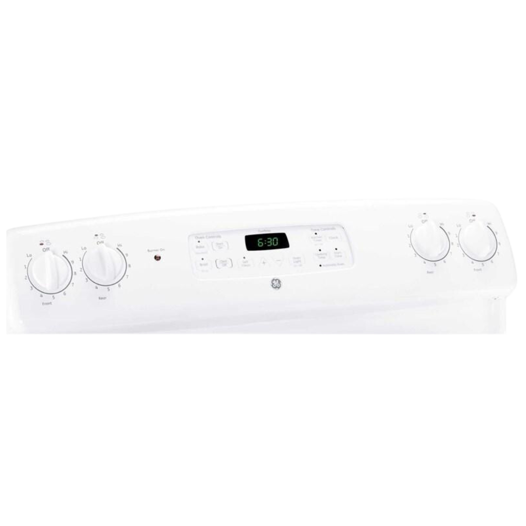 Cuisinière électrique 30″ GE avec four de 5 pi³ et serpentins Sensi-Temp blanche (déballée)