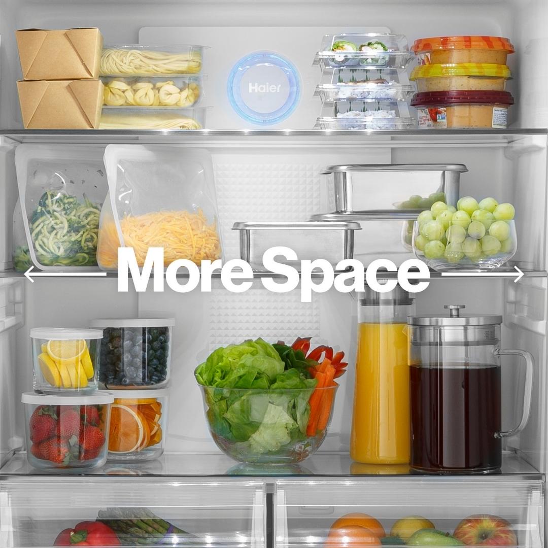HAIER 33" W 16.4 cu. ft. French 4-Door Refrigerator Stainless Steel (Open Box)