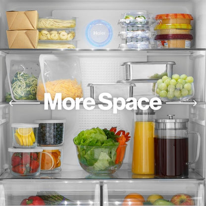HAIER 33" W 16.4 cu. ft. French 4-Door Refrigerator Stainless Steel (Open Box)