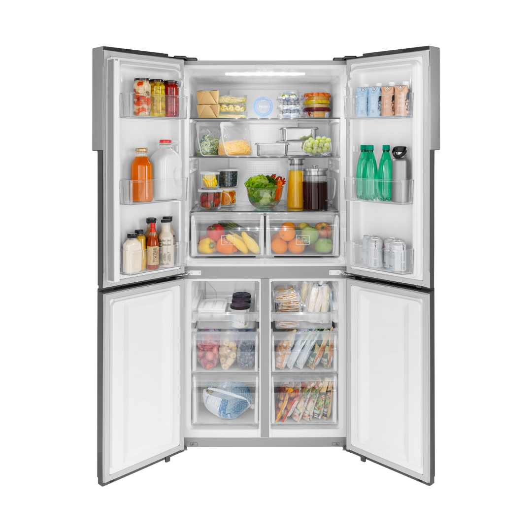 HAIER 33" W 16.4 cu. ft. French 4-Door Refrigerator Stainless Steel (Open Box)