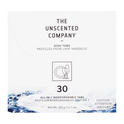 THE UNSCENTED CO Eco-Designed Dishwasher Tabs – 30 Count