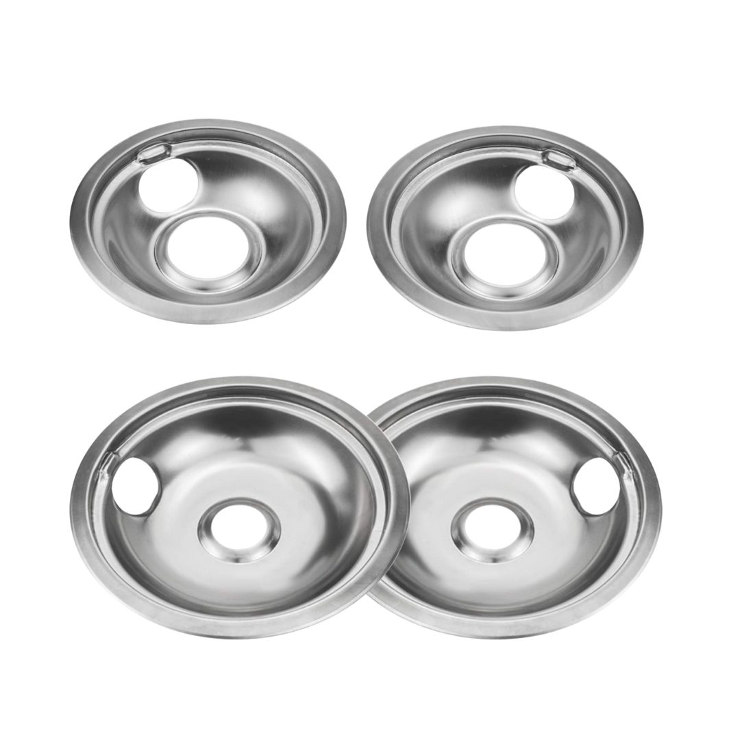Ensemble de soucoupes pour cuisinière WHIRLPOOL, chromé, 4 pièces