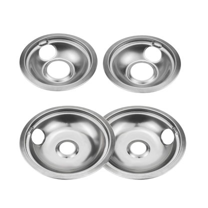Ensemble de soucoupes pour cuisinière WHIRLPOOL, chromé, 4 pièces