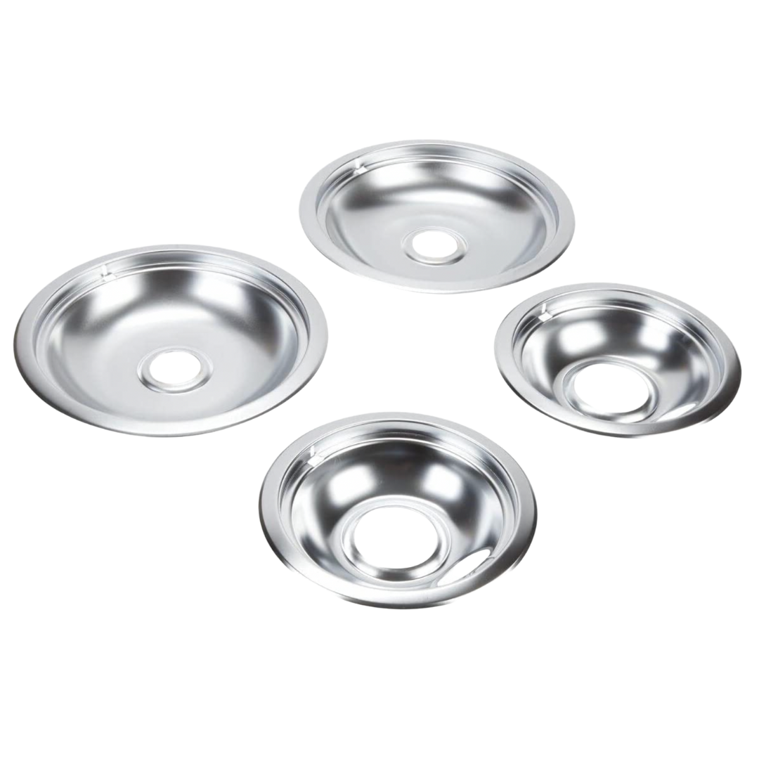 Ensemble de soucoupes pour cuisinière WHIRLPOOL, chromé, 4 pièces