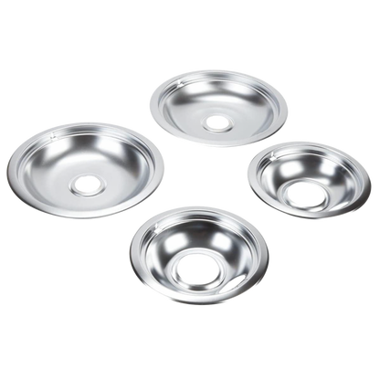 Ensemble de soucoupes pour cuisinière WHIRLPOOL, chromé, 4 pièces