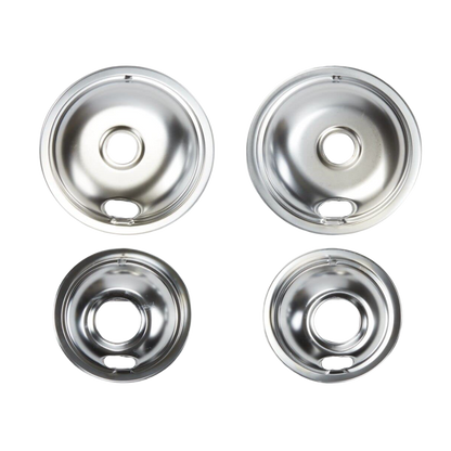 Ensemble de soucoupes pour cuisinière WHIRLPOOL, chromé, 4 pièces