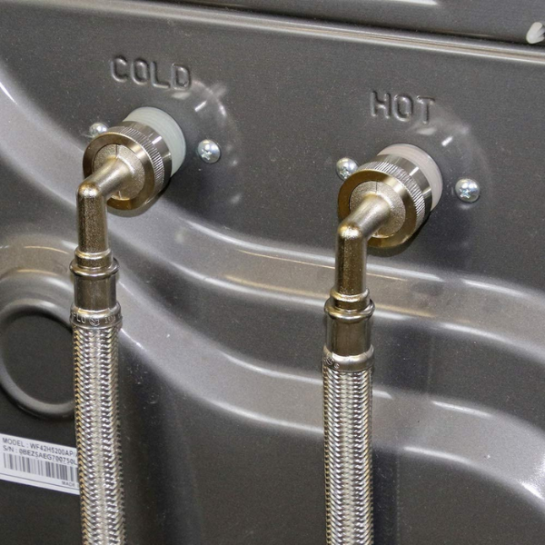 EASTMAN Boyau 5′ en acier inoxydable tressé coudé (pqt de 2)