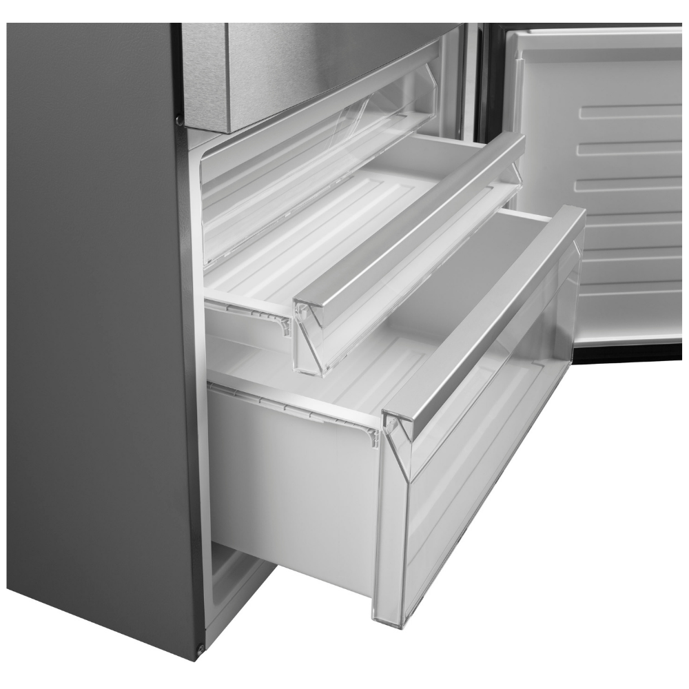 GE 31" Wide 17 cu. ft. Counter-Depth Bottom-Freezer Refrigerator in Stainless Steel (Open Box)