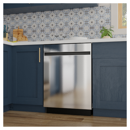 Lave-vaisselle encastré 24″ GE de 47 dB avec cuve haute et 3 paniers (déballé)