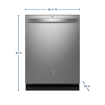 Lave-vaisselle encastré 24″ GE de 45 dB avec cuve haute et 3 paniers (déballé)