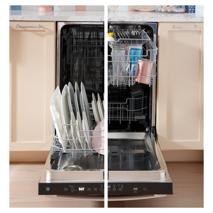 Lave-vaisselle encastré 24″ GE de 45 dB avec cuve haute et 3 paniers (déballé)