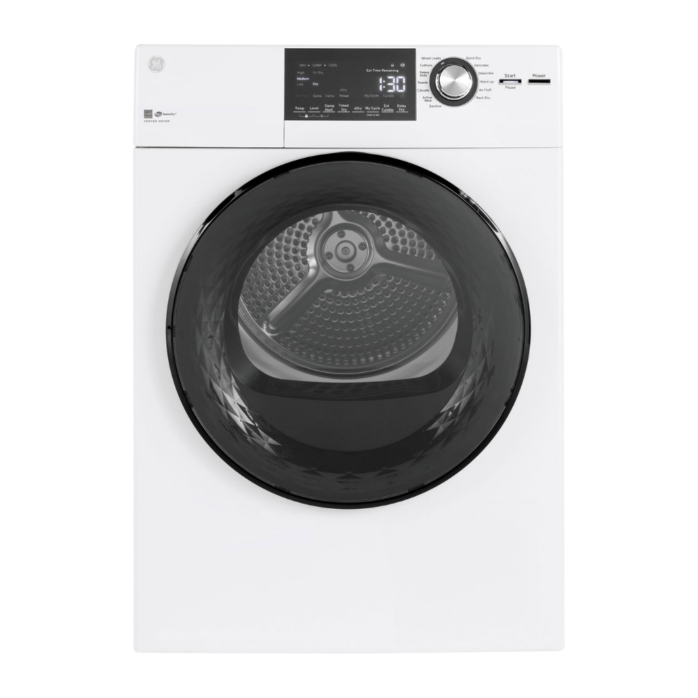 Ensemble laveuse/sécheuse frontal 24″ GE (déballé)